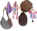 AMAPON Accordion Style Expandable Wall Wooden Coat Rack 13 Hooks (Pegs) Hang Hats Jackets Coffee Mug Purses Necklaces Towels Cap Leash Scarves Data Line Kitchenware (2 Pack)