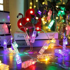 80 LED Photo Clip Fairy Lights Twinkle Starry for Home Bedroom Wall Halloween Thanksgiving Christmas Party Wedding Decor - Multicolor