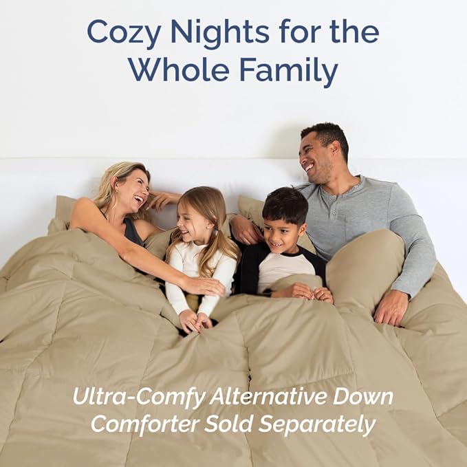 Full Size 4 Piece Sheet Set - Comfy Breathable & Cooling Bed Sheets Set - Hotel Luxury Bedding for Women, Men, Kids, Teens, Boys & Girls - Deep Pockets, Ultra-Soft and Wrinkle Free - Oeko-Tex - Beige