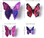 24pcs 3D Vivid Special Man-Made Lively Butterfly Art DIY Decor Wall Stickers Decals Nursery Decoration, Bathroom Décor, Office Décor, 3D Wall Art, 3D Crafts for Wall Art Kids Room Bedroom