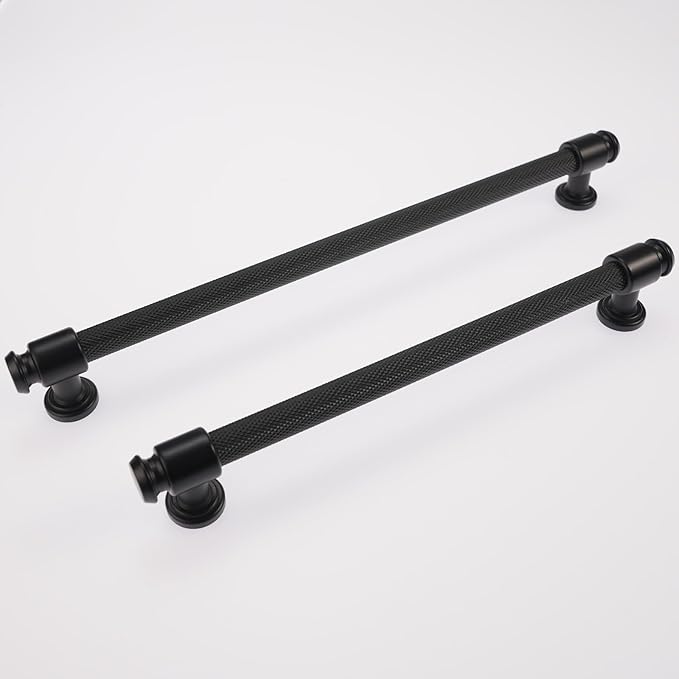 10 Pack 10 Inch (254mm) Matte Black Cabinet Handles and Drawer Pulls - Kitchen Hardware for Cabinets, Drawers, and Dressers