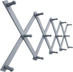 SKOLOO Hat Rack for Wall with 14 Hooks, Solid Wooden, Modern, Expandable Coat Rack Wall Mount for Coats, Hats, Bags, Baseball Caps, Dusty Gray Oak