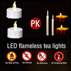 Hanzim Battery Operated LED Tea Lights: 24PACK Flameless Votive Candles Lamp Realistic and Bright Flickering Holiday Gift Long Lasting 200Hours for Seasonal & Festival Celebration Warm White