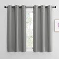 NICETOWN Thermal Insulated Grommet Blackout Curtains, Kids Window Drape Panel for Nursery, Privacy Short Curtains (Silver Grey, 2 Panels, W42 x L50 -Inch)