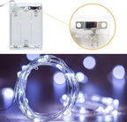 Sanniu Fairy Lights Battery Operated, 6 Packs Mini Battery Powered Copper Wire Starry String Lights for Christmas,Bedroom, Parties,Wedding,Indoor,Home Decoration (5m/16ft Cool White)