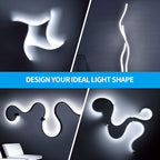 Led Strip Lights 65.6ft White Dimmable Led Light Strip Flexible Rope Lights Kits with 24v Etl Power Supply, Adhesive Clips, Dimmer Switch and Connectors for Indoor Decor