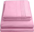 California King Sheet Sets - Breathable Luxury Sheets with Full Elastic & Secure Corner Straps Built In - 1800 Supreme Collection Cal King Deep Pocket Bedding Set, Sheet Set, California King, Pink