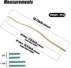 Goo-Ki Low Profile Brushed Brass Cabinet Pulls, Double Hole Centers (17.6''/18.9'') Zinc Alloy Handle for Drawer Cupboard Wardrobe,6 Packed