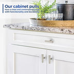 JOY DECOR 5 Pack Cabinet Knobs, Brushed Nickel Cabinet Handles, 2in Kitchen Cabient Knobs, Single Hole Drawer Knobs for Dresser Drawers