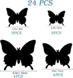 Butterfly Wall Decor 24/48 PCS, 3D Butterflies Stickers for Party Decorations with Magnets(Pink, 24)