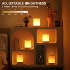 Auxmir Night Light for Kids Baby, Dimmable Touch Lamp for Nursery, 11 RGB Colors 5 Brightness, Portable Rechargeable Bedside Table Lamp for Nightstand, Kids Night Light for Bedroom Living Room, Brown
