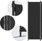 Morngardo Room Divider, Folding Privacy Screens, 4 Panel Room Partitions, 88" Foldable Wall Dividers, Portable Separating for Home Office Bedroom Dorm Decor (Black)