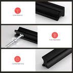 homdiy 5 Pack Adjustable Black Cabinet Pulls 1" to 4" (25-102mm) Adjustable Hole Distance Drawer Pulls