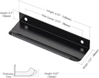 Ravinte Hardware 10 Pack Black Cabinet Handles, 4.75 Inch (120mm) Finger Edge Pulls, 3.75 Inch Hole Center, Finger Pulls for Cabinets