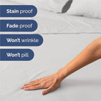 Twin XL 4 Piece Sheet Set - Comfy Breathable & Cooling - Soft Hotel Luxury Bedding Set with 8-16 Inch Deep Pockets - 1 Flat & 1 Fitted Sheet & 2 Pillowcases - Wrinkle Free & Easy Care - French Grey