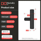 homdiy Black Cabinet Handles 20Pack Single Hole Kitchen Drawer Pulls and Knobs Stainless Steel Cabinet Hardware for Bathroom, Cupboard