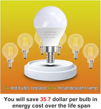 E12 LED Candelabra Light Bulbs, 60 Watt Equivalent, 120V Chandelier Llight Bulb, A15 / G45 Shape Ceiling Fan Light Bulbs, Bright Small Bulb Non-Dimmable, Warm White 2700K, 12 Pcs
