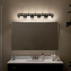 Kichler 36" Bathroom Vanity Light with Satin Etched Glass, 5-Light Traditional Design in Tannery Bronze, (36"x8"x8"), 5339CHS