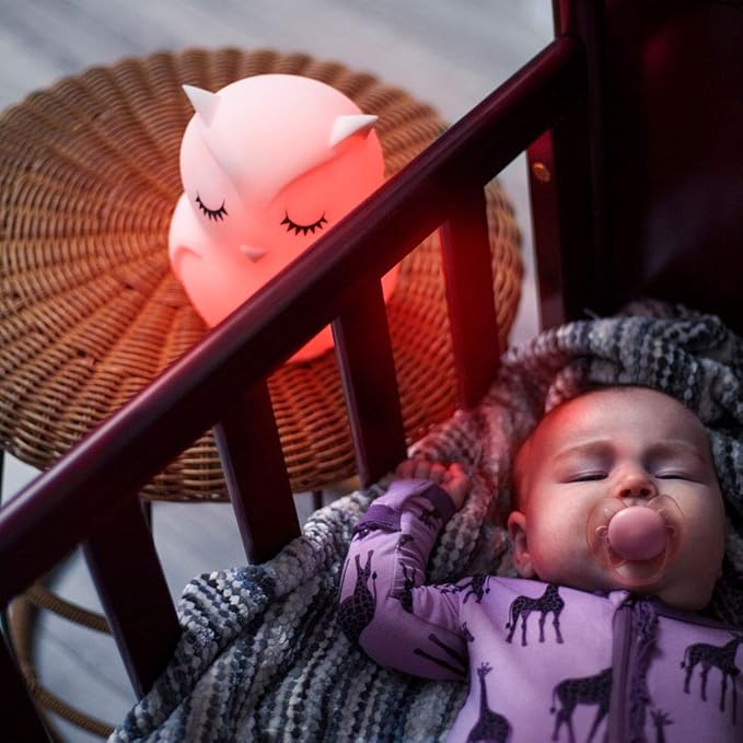 Lumipets Animal Kids Night Light, Junior Owl, Soft and Safe Silicone Rubber Lamp, Soothing Colors, Portable, Easy Control
