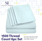 King Size Bed Sheets - 6 Piece 1500 Supreme Collection Fine Brushed Microfiber Deep Pocket King Sheet Set Bedding - 2 Extra Pillow Cases, Great Value, King, Aqua