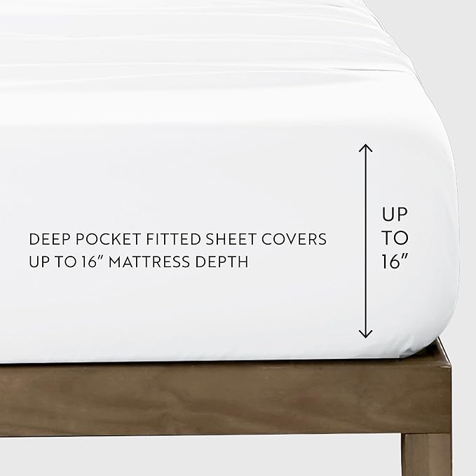 Linen Market Double-Brushed Microfiber Twin XL Sheet Set 3 Piece – Oeko-TEX Certified Ultra Soft & Wrinkle-Free - 16" Deep Pocket Sheets - Easy Care Twin XL Size - Light Blue