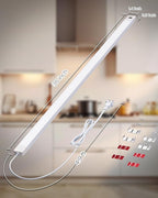 MYPLUS 36 Inch Under Cabinet Lights with Hand Wave, Under Counter Lighting 4000K Natural White,Dimmable,Plug and Play,LED Lights for Kitchen Cabinet, Cupboard, Closet, Desk