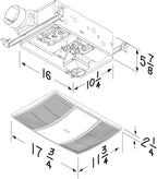Broan-NuTone Non-Lit PowerHeat Bathroom Exhaust Fan and Heater, 110 CFM, 2.0 Sones, White