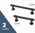 Franklin Brass - Francisco Warm Chestnut Cabinet Handles 3 Inch (3") Hole Center Pulls | Easy Install, Durable Hardware for Kitchen Cabinet Door, Drawers, Dresser Pull, Furniture (10 Pack)