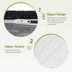 PayLessHere | 8 Inch Twin Mattress | Medium Firm Hybrid Mattress | White | with High-Density Foam and Breathable Cover | Pocket Spring Design, Pressure Relief | Bed in a Box, CertiPUR-US Certified