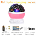 Borelor Star Night Light for Kids, 12 Color Changing Lights Modes with USB Cable, 360°Rotating Moon Star Projector Desk Lamp for Bedroom Party Decor & Girls Birthday Gift