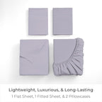 Mellanni Full Sheets Set - 4 PC Iconic Collection Bedding - Hotel Luxury, Extra Soft, Cooling Bed Sheets - Wrinkle, Fade, Stain Resistant (Full, Lavender)