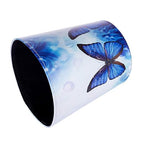 10L/2.64 Gallon PU Leather Trash Can Decorative Waterproof Wastebasket Paper Basket Garbage Bin for Home Office Bathroom