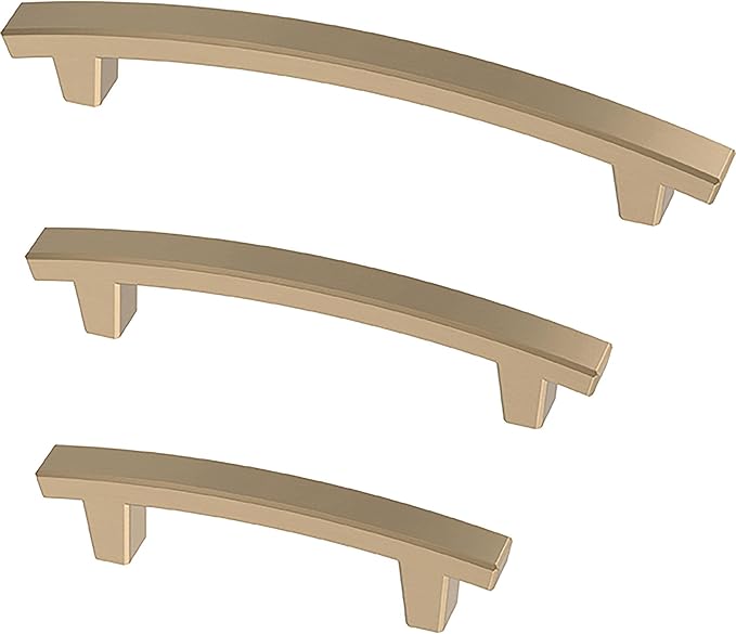 Franklin Brass (10-Pack) – Champagne Bronze Cabinet Handles, 5-1/16 Inch Hole Center, Pulls for Drawers, Kitchen Cabinet Door, Dressers | Pierce
