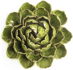CHIVE ‘Coral’ Decorative Ceramic Flower — Beautiful & Unique Tablescape Piece — Large Floral Green Flower