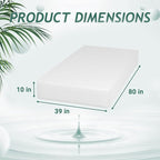 PayLessHere 10 Inch Twin XL Green Tea Memory Foam Mattress Cooling Gel Infused Mattress,Medium Firm Mattresses Fiberglass Free/CertiPUR-US Certified/Bed-in-a-Box/Pressure Relieving Twin XL Size,White