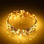 Mikasol Fairy Lights Battery Operated, 1 Pack Mini 3*AAA Battery Powered Copper Wire Led Starry String Lights Firefly Lights for Bedroom, Christmas, Parties, Decoration (5m/16ft Warm White)