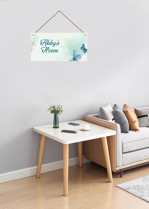Personalized Signs Flowers Sign Bird Wall Art Decoration Exquisite Decorative Signs Custom Name for Kids Room Wall Art Decor Nursery Decor For Boys Bedroom Girls Room