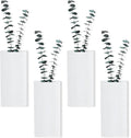 Wood Wall Planters 4 Pack Wood Wall Decor for Dried Flowers and Artificial Greenery Plants - Pocket Wall Vases Hanging Planters for Living Room, Bedroom, Home Decor - White