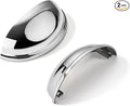khtumeware 2 Pack 3-1/2" Drawer Pulls Polished Chrome Cabinet Cup Pulls Kitchen Hardware Cabinet Handles Drawer Handles Knobs 3.5 inch Hole Center