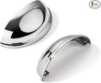 khtumeware 2 Pack 3-1/2" Drawer Pulls Polished Chrome Cabinet Cup Pulls Kitchen Hardware Cabinet Handles Drawer Handles Knobs 3.5 inch Hole Center