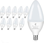 Sailstar Light Bulbs 60 Watt Equivalent, E12 Candelabra LED Light Bulbs,3000K White, 500LM Ceiling Fan Light Bulbs, B11 Type B Bulb, Small Base Chandelier Light Bulbs 5W, CRI 85, Non-dimmable,10 Pack
