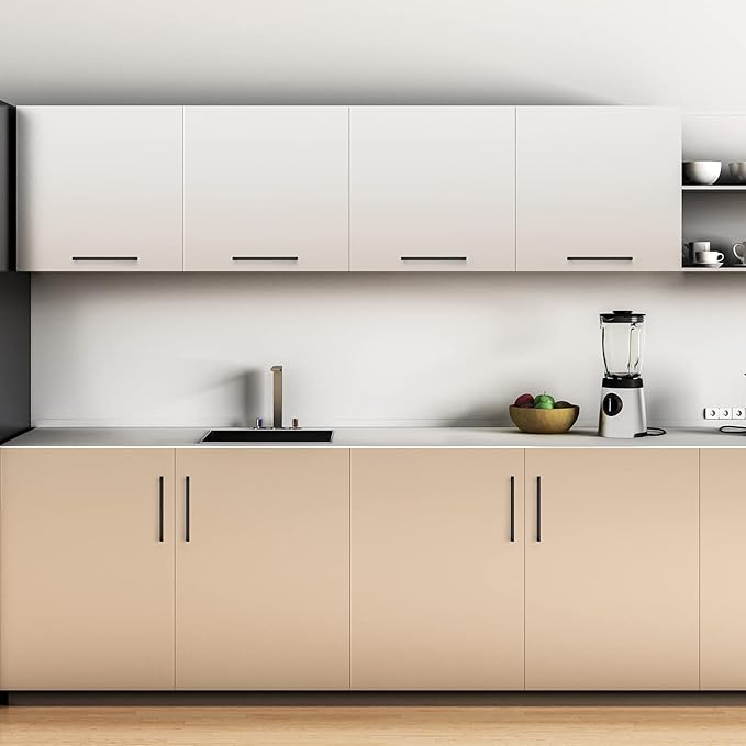 Ravinte 32 Pack 8 Inch Square Cabinet Handles Matte Black Pulls Drawer Kitchen Hardware for Cabinets Cupboard.