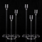 Vincidern 6PCs Acrylic Candle Holders Centerpieces for Table, Taper Candle Holder for Wedding Decor, Dining Room, Halloween, Christmas Decorative Candlestick Holder, Taper Candle Holder Set