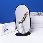 LONGSHENG - SINCE 2001 - Black Table Portable Makeup Mirror for Bedroom & Desk, 11 Inch Large Mirror for Home & Bathroom