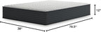 Signature Design by Ashley Hybrid 1200 12" Firm Moisture Wicking Mattress with Charcoal-Infused Gel Memory Foam and Edge Support for Pressure Relief, Temperature Regulating, Twin XL, Fiberglass Free