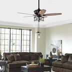 Ceiling Fan Pull Chain, Fan Pulls Set with Connector, 2 PCS 12 Inches Beaded Ball Fan Pull Chain -Bronze