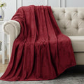 Utopia Bedding Fleece Blanket Throw Size Burgundy 300GSM Luxury Anti-Static Fuzzy Soft Microfiber Blanket for Couch, Sofa and Bed (60x50 Inch)