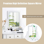 CHARMAID Makeup Vanity Set with Mirror and Cushioned Stool, Dressing Table with 5 Drawers and Removable Storage Organizers, Bedroom Makeup Table with Stool for Women Girls (White)