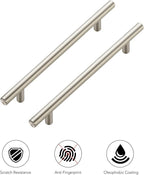 Ravinte 10 Pack 8-13/16 Inch Cabinet Handles Brushed Nickel Stainless Steel Kitchen Drawer PullsCupboard Cabinet Pulls 8-13/16"Length,6-1/4" Hole Center