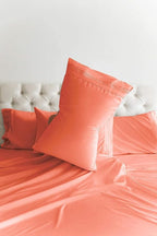Queen 6 Piece Sheet Set - Comfy Breathable & Cooling - Ultra Soft Hotel Luxury Bedding Set w/ 8-16 Inch Deep Pockets - 1 Flat & 1 Fitted Sheet & 4 Pillowcases - Cozy, Wrinkle Free & Easy Care - Coral